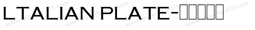 ltalian plate字体转换